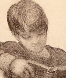drawing of WB yeats as a child