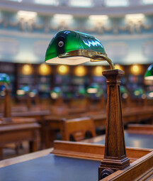 lamp on desk