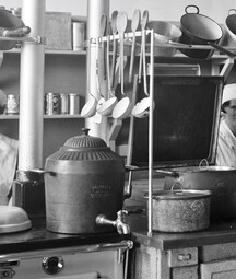 Cooking Ranges at Majestic Hotel, Tramore, with staff of four.