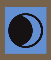 A Vision Title with a gibbous waxing moon on blue field. 