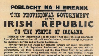 A copy of the Proclamation of the Irish Republic 