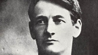 A black and white protrait photograph of Terence MacSwiney 