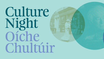 Graphic text for Culture Night in Irish and English