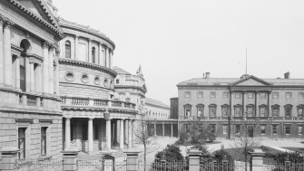 Image of the National Library of Ireland from the 19th Century.