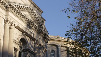 Entrance to the Main Building of the National Library of Ireland
