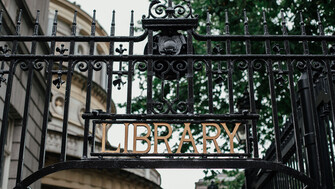 Image of the Front Gates of the National Library of Ireland’