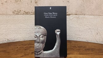 A photo of Marie Heaney's book Over Nine Waves