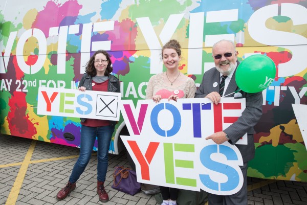 David Norris with campaigners
