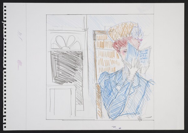 pencil and watercolour sketch