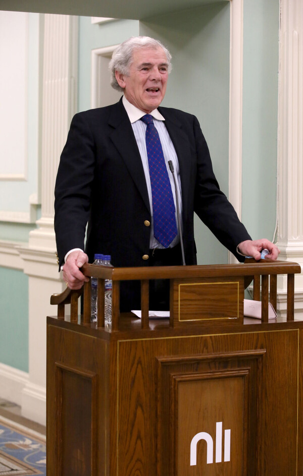 Eoin McVey delivering a speech