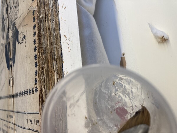 Old adhesive along the stack spine removed 