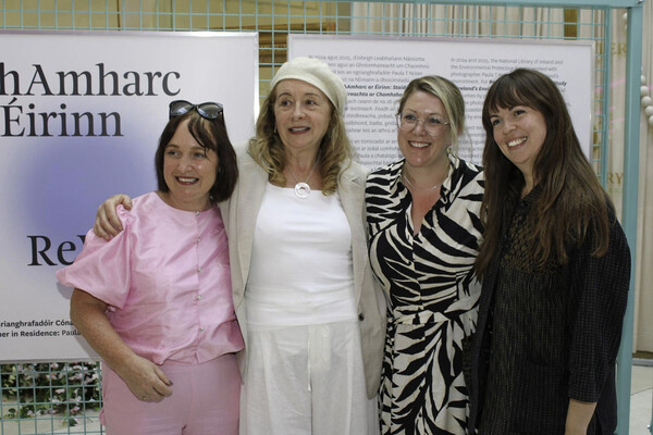 Senator Fiona O’Loughlin, Paula T Nolan, Caoimhe Fox (NLI) and Emma Conway (NLI) at the launch of June Fest Newbridge.
