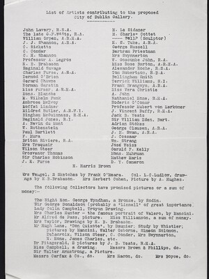  list of artists willing to contribute