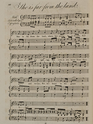 “She is far from the Land” – from first edition of Moore’s Melodies 