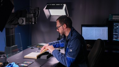 Image of staff member in digital studio