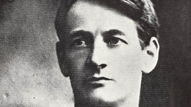 A black and white protrait photograph of Terence MacSwiney 
