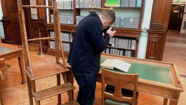 Photographer in Reading Room