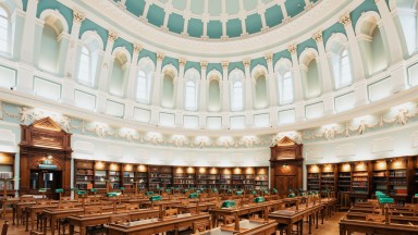 interior photograph of the NLI's Reading Room