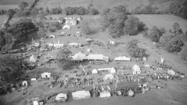 Aerial photograph of the World Ploughing Championships 1954 in Kerry