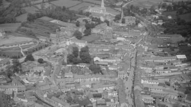 Aerial photograph of Cavan town