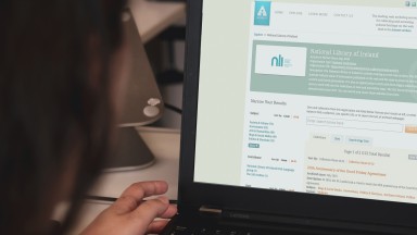 Web Archive on laptop screen