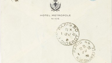 Envelope from James Joyce to Paul Léon