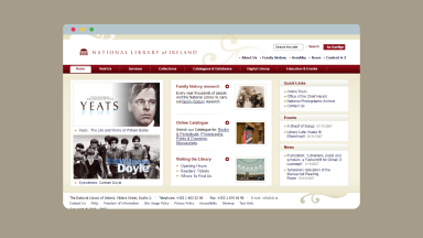 Screenshot of website 2007