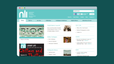 Screenshot of website 2008