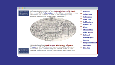 Screenshot of website 2000