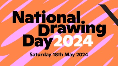 Poster reading National Drawing Day 2024, Saturday 18th May 2024