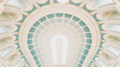 View of Reading Room ceiling.