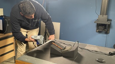 Man using a 3D scanner