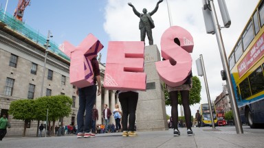 Ten thousand people unite for Yes Equality National Canvas Day. PIC PAUL SHARP/SHARPPIX