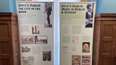 Banners on display