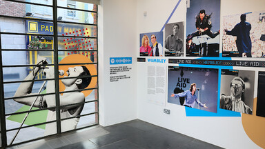 Internal shot of the photographic exhibition space 
