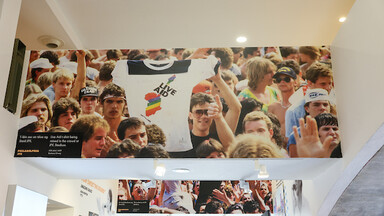 Internal shot of the photographic exhibition space 