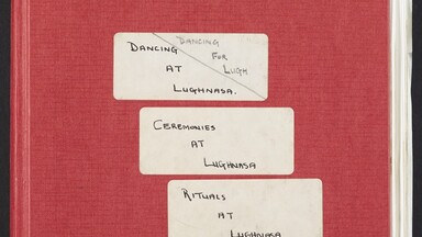 Notebook cover from Brian Friel collection. 
