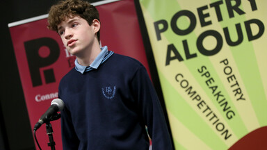 Luke Power performing at Poetry Aloud