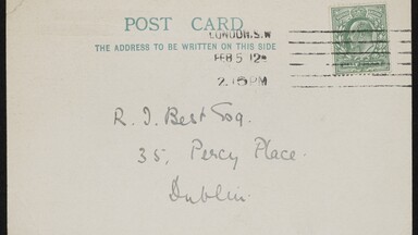 Postcard from Green to Best, 12 Feb 1912, MS 15,114/18/3