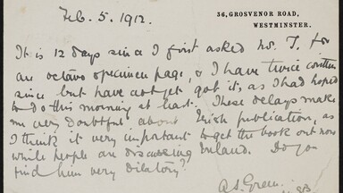 Postcard from Green to Best, 12 Feb 1912, MS 15,114/18/3