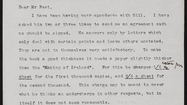 Letter from Green to Best, 27 Feb 1912, MS 15,114/19/2