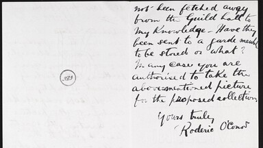 Letter from Roderic O'Conor to Hugh Lane 