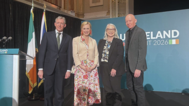 Professor Christopher Smith (Chair of the National Library of Scotland), Marcie Hopkins (Director of Collections at the British Library), Rhodri Llwyd Morgan (Director of the National Library of Wales), Dr Audrey Whitty (Director of the National Library of Ireland)