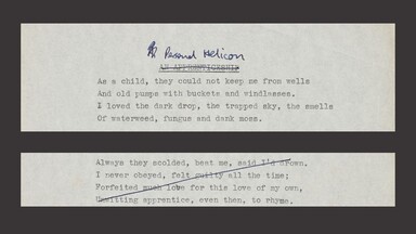 Annotated typescript draft of ‘Personal Helicon’