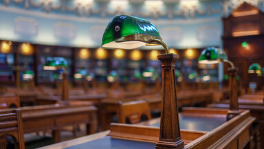 lamp on desk