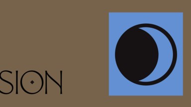 A Vision Title with a gibbous waxing moon on blue field. 