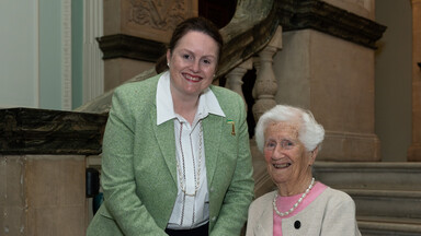 Genevieve Wyeth, Interim Chairperson of the NLI Board, and Anne Friel.