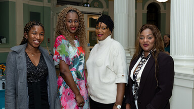 Amina Ndoye (far right), founder and president of Council of Senegalese in Ireland, and other members of the community. 