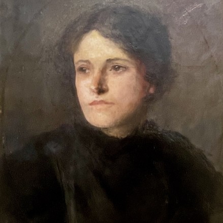 Portrait painting of Lily Yeats by her father John Butler Yeats