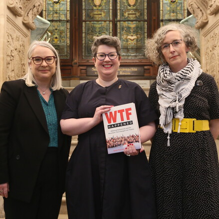 Dr Audrey Whitty, Sarah Durcan and Lian Bell at the launch of WTF Happened at the NLI